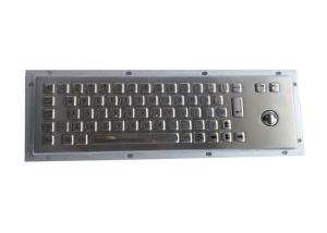 China Banking Kiosk Custom Mechanical Keyboard , Stainless Steel Keyboard With Trackball / Euro Key on sale