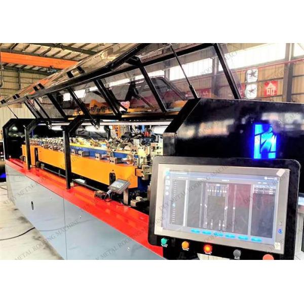 Plc C Purlin Roll Forming Machine Automatic Hydraulic Cutting 15kw