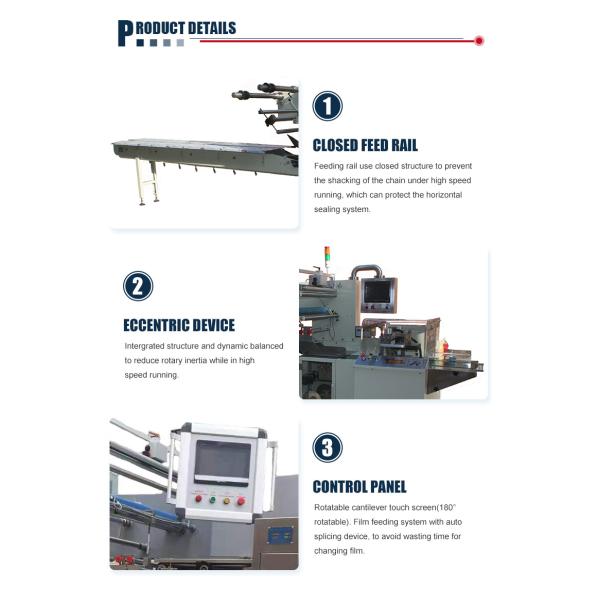 Box Motion Horizontal Avocado Muffin / Biscuit Packing Machine Automatic