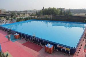 China Big Project Rectangular Above Ground Portable Swimming Pool 1.5m Height on sale