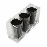 Customized seedling tray 3/4 cavity clamshell foldable transparent plastic PET
