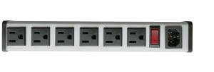 China Horizontal Six Outlet PDU Power Distribution Unit , Network Rack Power Strip on sale