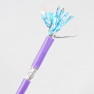 China Purple Practical Cat 7 Ethernet Cable Roll , 1000FT Cable Ethernet Cat 7 SFTP on sale