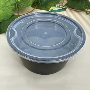 Wholesale Disposable PP 2 Level Takeaway Food Container Round Plastic Takeaway Bowl With Covers from china suppliers