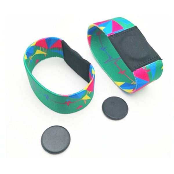 Soft Waterproof Fabric Elastic RFID Wristband NFC Bracelet for Waterpark