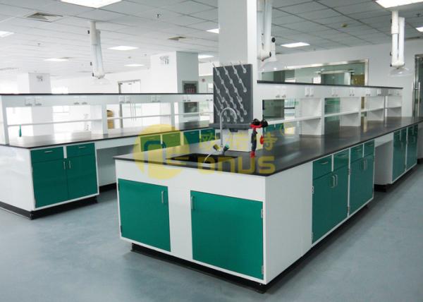 Monolithic science lab table countertop material glare surface for testing