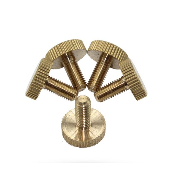 Brass Low-Profile Knurled-Head Thumb Screws Brass Knurled-Head Adjustment Screws