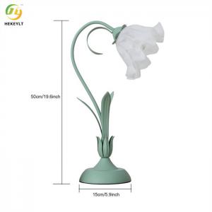 China E27 Green Flower Glass Table Lamp Ceramic Lamp Holder on sale
