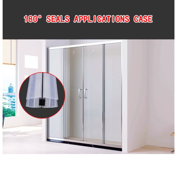 10mm 180° PVC Magnetic Shower Door Strip With Aging Resistance