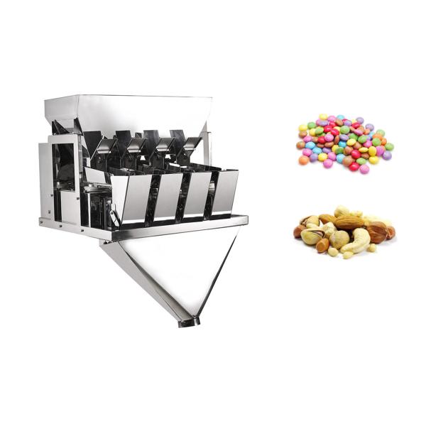 Quality Automatic 4 Head Linear Weigher For Grain Rice Suger Nut Packing for sale