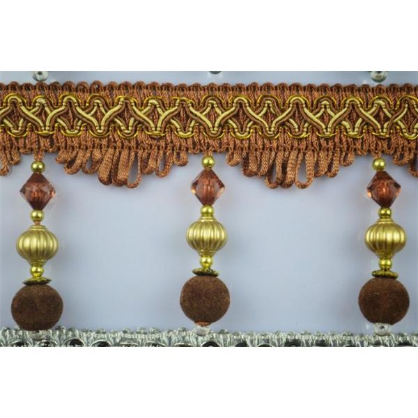 Excellent handmade charming curtain lace accessories beaded decorative fringes tassels