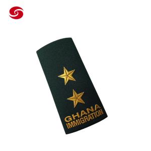 China Ghana Africa Military Parade Officer Dress Uniform Rank Shoulder Army Print Badge on sale