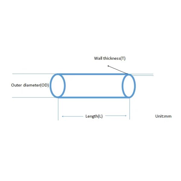 Custom High Temperature And Corrosion Resistance High Purity Quartz Capillary Wall Thickness 0.25mm