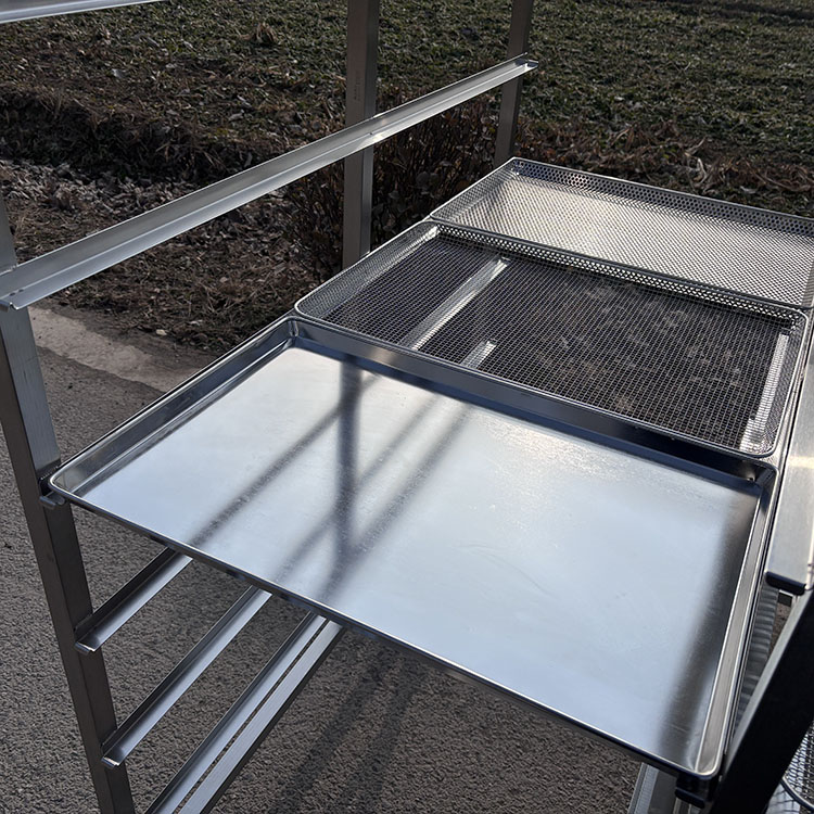 High Working Temperature 30 Trays 304 Stainless Steel Bakery Drying Rack Trolley