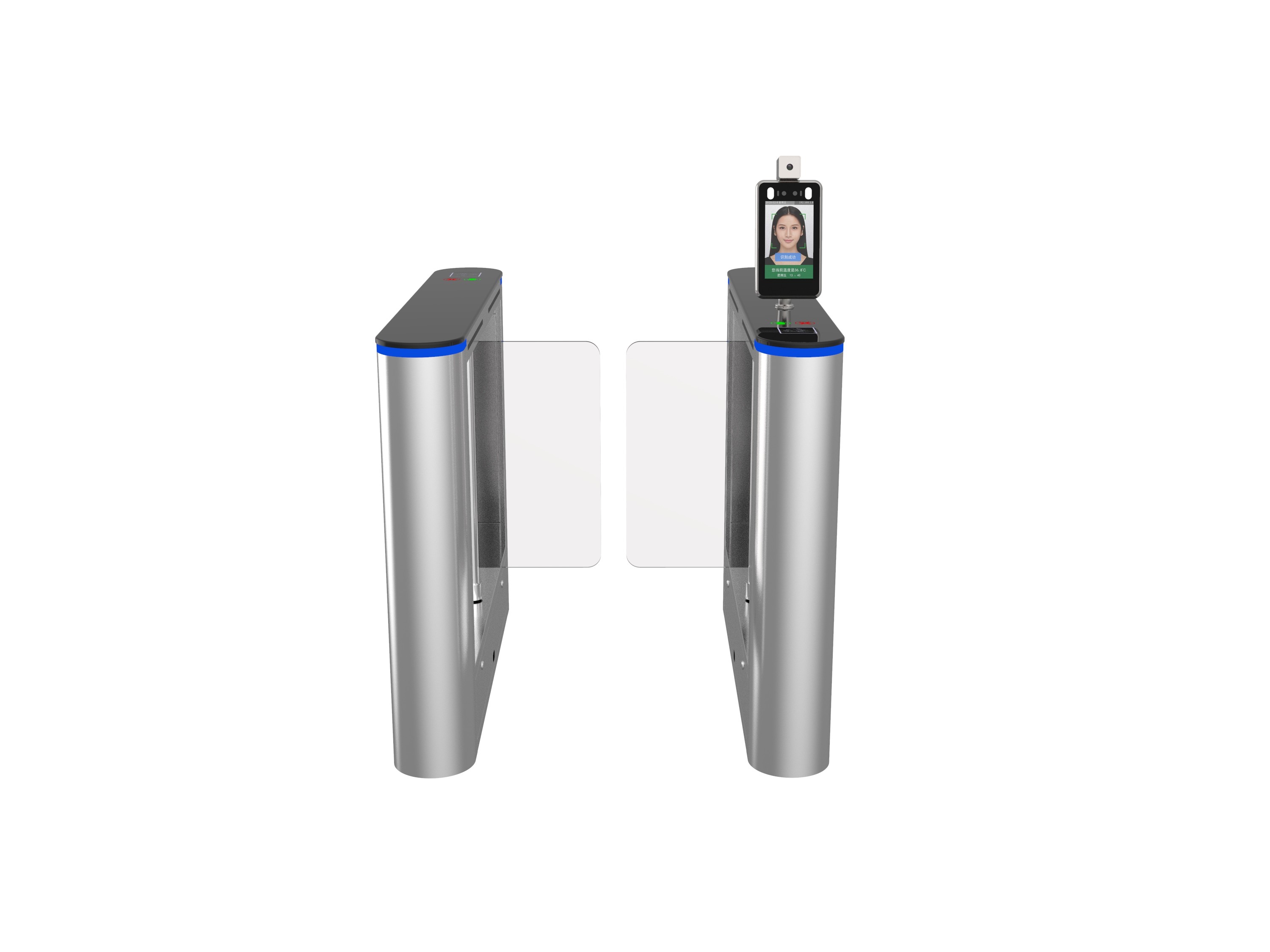 Wholesale Automatic Face Recognition Turnstile Gate SUS304 Brushless Swing 5 Pairs from china suppliers