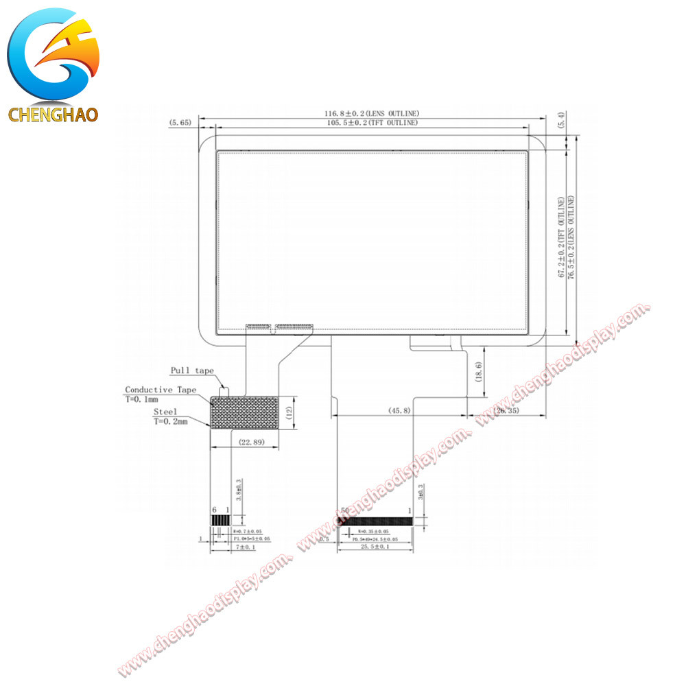 4.3 Inch 480x272 TFT LCD Touch Screen 24 Bit Parallel RGB Interface
