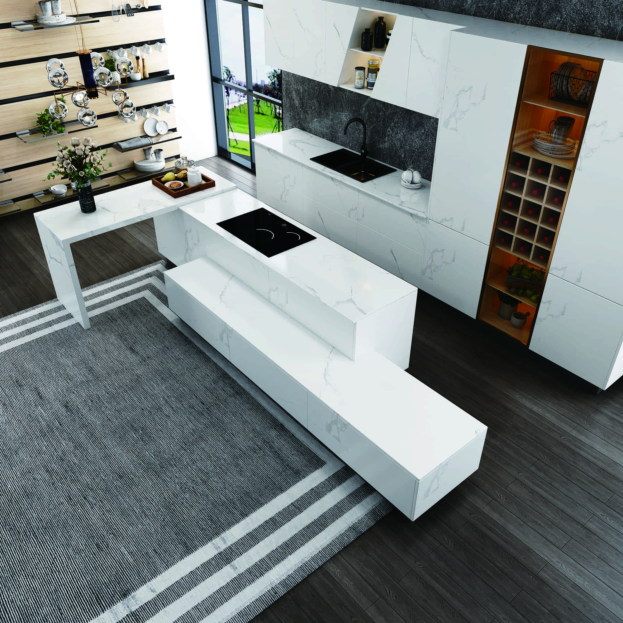 Wholesale Integrated 316L PVD Stainless Steel Kitchen Cabinet Island Furniture from china suppliers