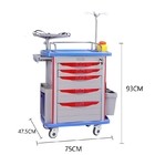 Wholesale 190CM Anesthesia Medical Cart Trolley On Wheels ABS Plastic from china suppliers