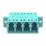 Stable CATV System Lowest LC PC OM3 Multimode Quadruplex Fiber Optic Adapter