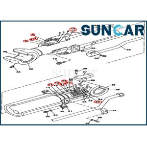 Wholesale LZ008180 Arm/ Dipper Cylinder Seal Kit Hydraulic Repair Kits Fits Case CX160C CX160B from china suppliers