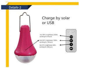 Solar Energy Lighting/Portable Solar Camping Lights/Solar Power System with remote control
