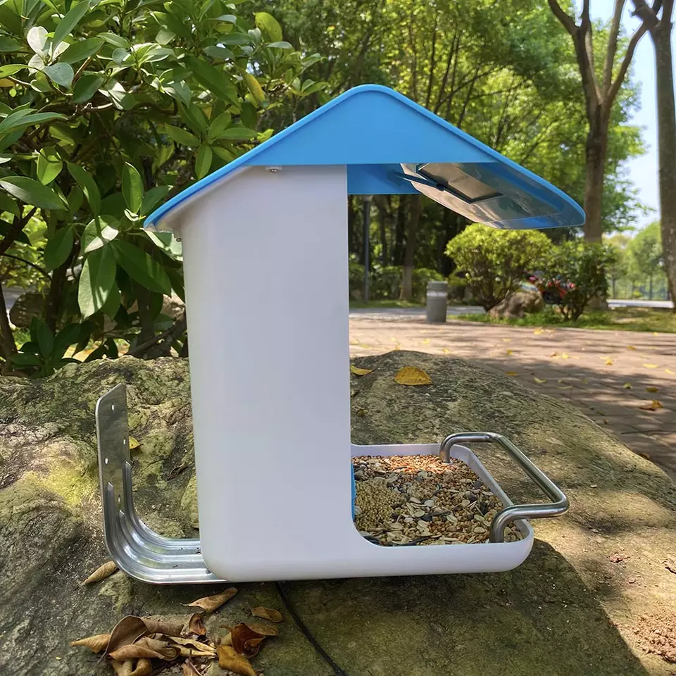 Garden Transparent Smart Bird Feeders With Camera ABS Shell Material