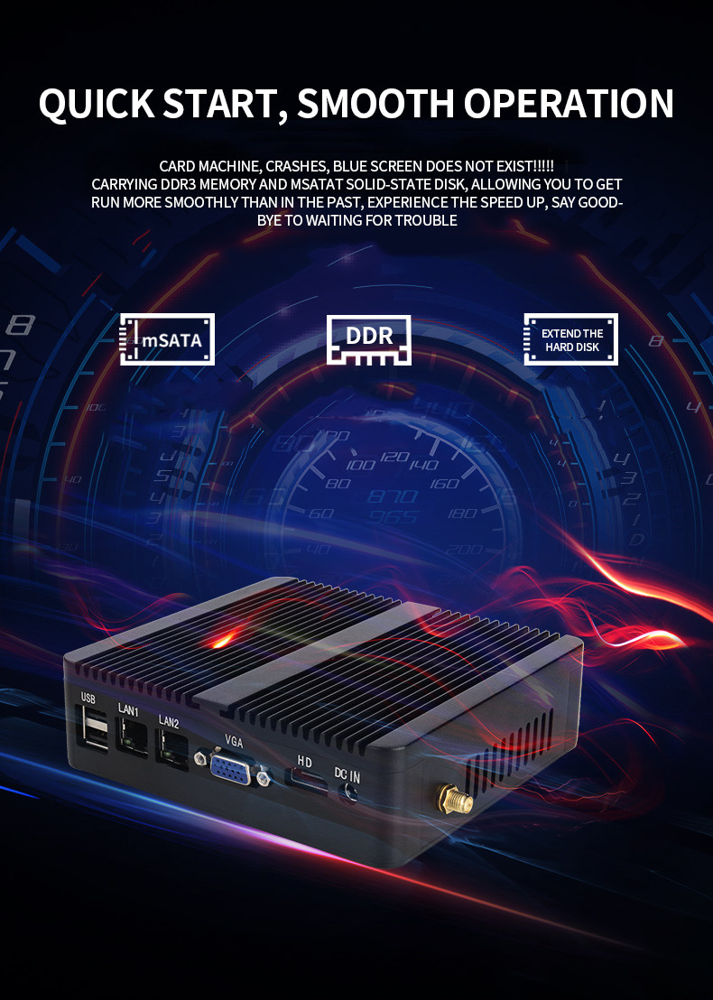 Dual Network String Host Fanless Embedded Industrial Computer