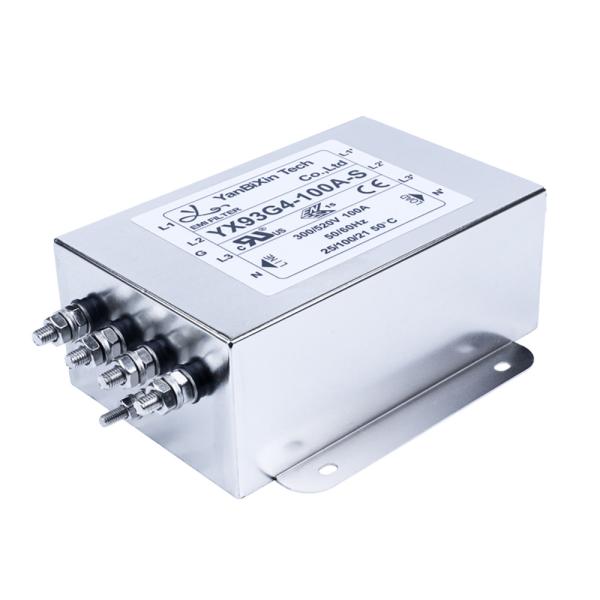 Quality 100A High Current 440V 3 Phase Delta RFI Filter 3 Phase Power Line Filter for sale