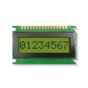 Wholesale 8*1 Character LCD Module 6H STN Yellow-green Positive Wide Temperature With Backlight Industrial Display from china suppliers