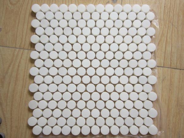 Quality White Black Penny Grey Mosaic Floor Tiles , Various Patterns Stone Brick Mosaic Tiles for sale