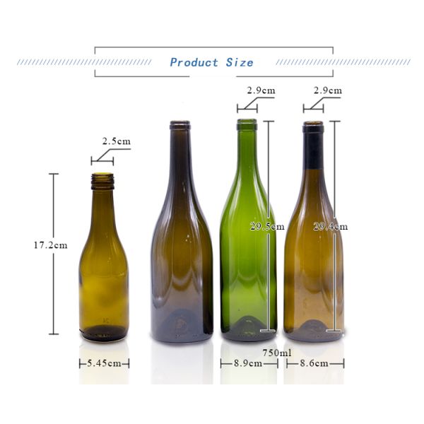 Empty 750ml Bordeaux Wine Glass Bottle With Wooden Cork Lid