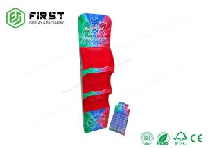 China Colored Printing Retail Store Paper Cardboard Floor Display Stands For Toys on sale