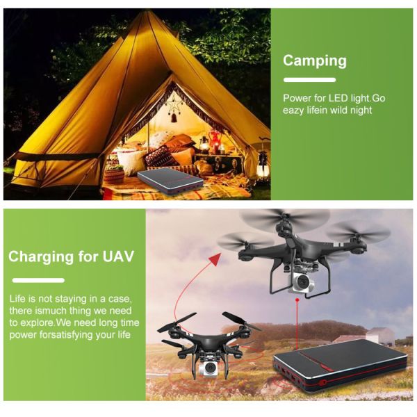 PD 65W 100W Portable Notebook Type-C Laptop Power Bank 40000mah 24V Battery Backup