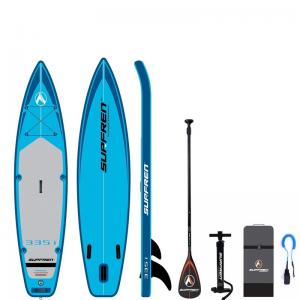 China Alansma 335*81*15cm Inflatable Surf Stand Up Sup Paddle Board Blue Racing Surfboard on sale