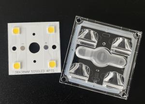 China Mini LED Street Light Module 4 LED With Waterproof PC Lens 150X75 Degree With Gasket on sale