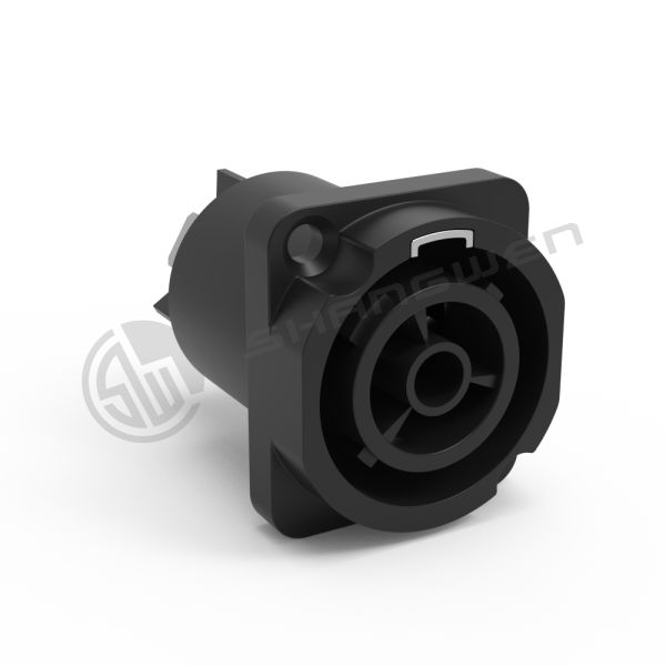 IP65 Waterproof Panel Socket with High Current Capacity Lockable Triple Core 3pin Power Connectors Outdoor 16A Male/Female