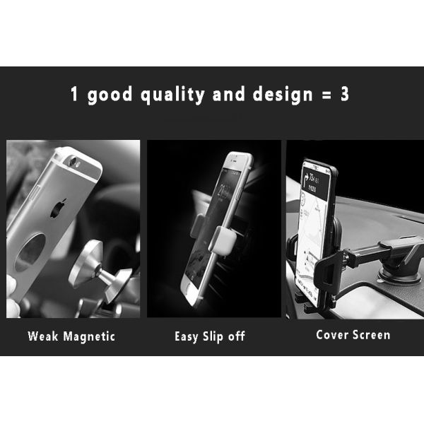 360 Degree Rotation Anti-Slip Phone Strong Universal Magnetic Vent Clip Mount Non-Sticky for Safe GPS