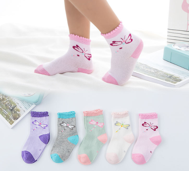 Autumn Knitting Kids Colorful Socks / Kids Sports Socks Soft Hand Feeling