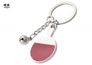 Wholesale Billiards Design Metal Key Ring With Racket And Ball , Customized Color from china suppliers