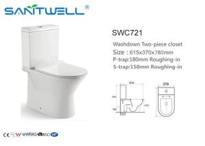 Wholesale Gravity Flushing System Ceramic Toilet Western Sitting WC Two Piece from china suppliers