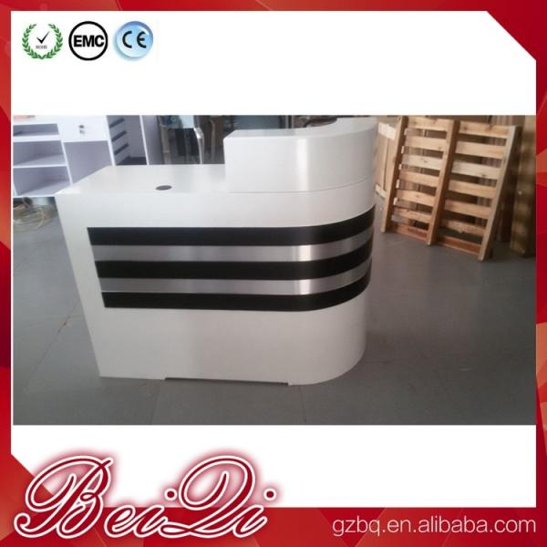 Quality white reception counter supermarket modern checkout counter reception desk beauty salon for sale