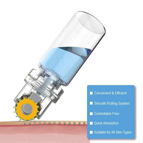 Hydra Roller Gold Microneedle Dr Roller Derma Roller Stamp With 10ml Capacity Hyaluronic Acid