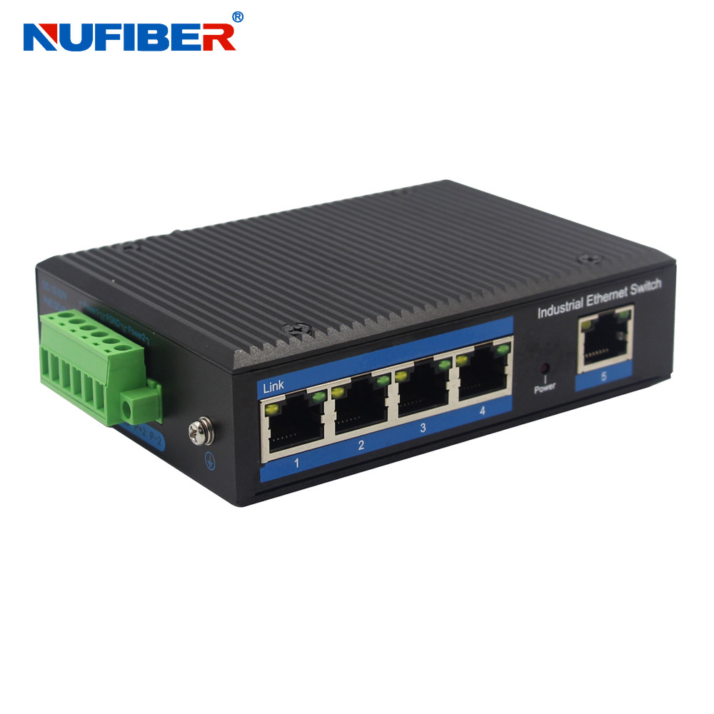 Unmanaged Industrial Switch DC48V 5 Port Unmanaged Ethernet Switch Powered Unmanaged POE Switch