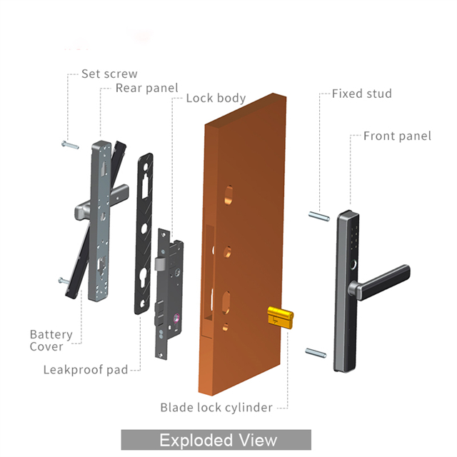 Tuya App Control Intelligent Smart Door Lock Phone Fingerprint Code Open For Home Security