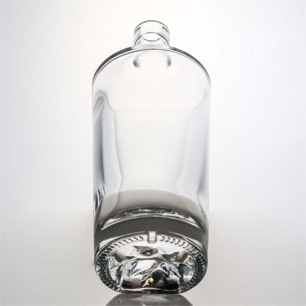 Glass Liquor Bottle for Whisky Gin Rum Vodka 500ml Capacity and Cork Stopper Included