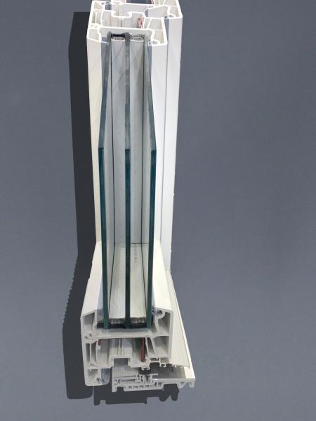 Quality High Security UPVC Window Profiles Single / Double Glazed Window Profiles for sale