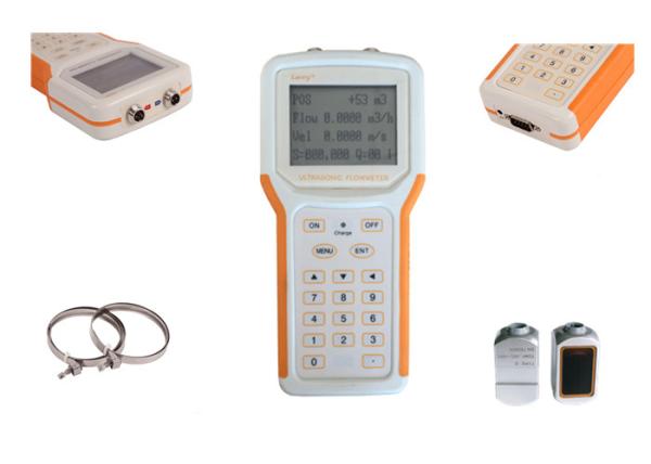 Quality Rechargeable Battery Powered Ultrasonic Flow Meter With Clamp On Sensor for sale