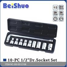 China steel with chromed material 10pcs Socket Wrench Set hand tool on sale