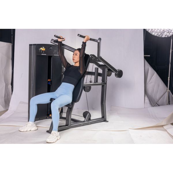 Shoulder Press Ax Series Indoor Commercial Pin Loaded Gym Equipment with Neutral and Overhand Handle Positions for Distribution