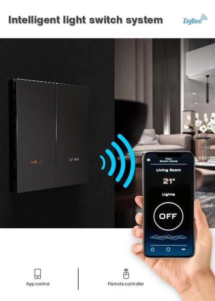 Quality Tuya App Control Zigbee Smart Switch Metal Panel For Smart Home for sale